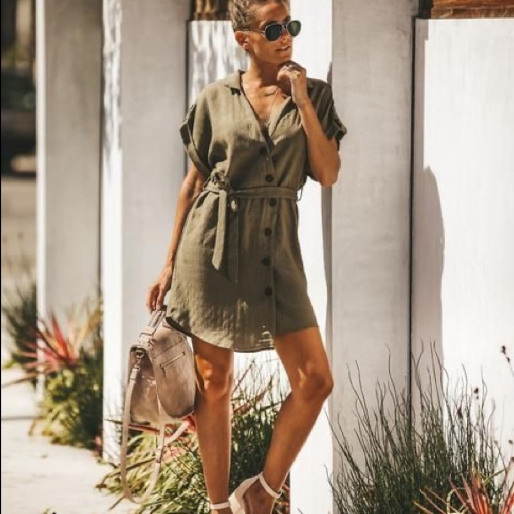 Vici - Commando Button Down Dress - Small - image 1